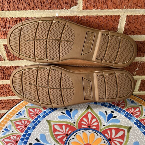 Keen Brown Leather Boat Shoes Mens 10 D Moc Toe Casual Deck Shoes 607379 main image 6